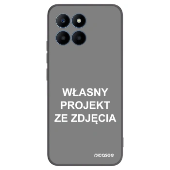 Picasee silikonowe czarne etui na Honor 70 Lite - Własny projekt ze zdjęcia
