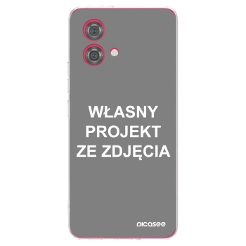Picasee silikonowe przeźroczyste etui na Motorola Moto G84 5G - Własny projekt ze zdjęcia