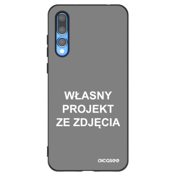 Picasee silikonowe czarne etui na Huawei P20 Pro - Własny projekt ze zdjęcia