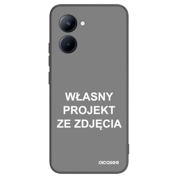 Picasee silikonowe czarne etui na Realme C33 (2023) - Własny projekt ze zdjęcia
