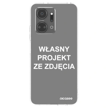 Picasee silikonowe przeźroczyste etui na Honor X7a - Własny projekt ze zdjęcia