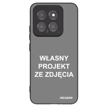 Picasee silikonowe czarne etui na Xiaomi 14 - Własny projekt ze zdjęcia
