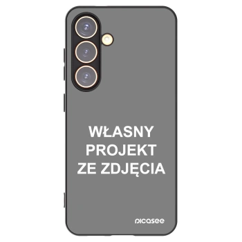 Picasee silikonowe czarne etui na Samsung Galaxy S24 S921B 5G - Własny projekt ze zdjęcia