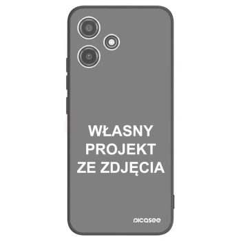 Picasee silikonowe czarne etui na Xiaomi Redmi 12 5G - Własny projekt ze zdjęcia