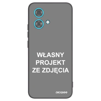 Picasee silikonowe czarne etui na Motorola Edge 40 Neo - Własny projekt ze zdjęcia