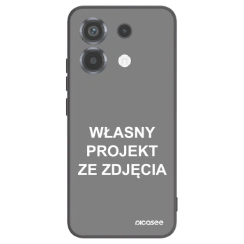 Picasee silikonowe czarne etui na Xiaomi Poco X6 - Własny projekt ze zdjęcia