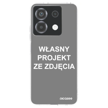 Picasee silikonowe przeźroczyste etui na Xiaomi Poco X6 - Własny projekt ze zdjęcia