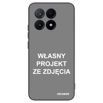 Picasee silikonowe czarne etui na Xiaomi Poco X6 Pro - Własny projekt ze zdjęcia