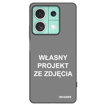 Picasee silikonowe czarne etui na Xiaomi Redmi Note 13 5G - Własny projekt ze zdjęcia