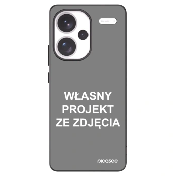 Picasee silikonowe czarne etui na Xiaomi Redmi Note 13 Pro+ 5G - Własny projekt ze zdjęcia
