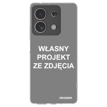 Picasee silikonowe przeźroczyste etui na Xiaomi Redmi Note 13 4G - Własny projekt ze zdjęcia