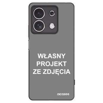 Picasee silikonowe czarne etui na Xiaomi Redmi Note 13 4G - Własny projekt ze zdjęcia