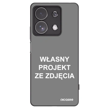 Picasee silikonowe czarne etui na Xiaomi Redmi Note 13 Pro 4G - Własny projekt ze zdjęcia