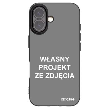 Picasee silikonowe czarne etui na Apple iPhone 16 - Własny projekt ze zdjęcia