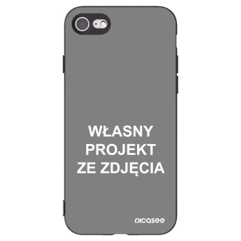 Picasee silikonowe czarne etui na Apple iPhone 8 - Własny projekt ze zdjęcia