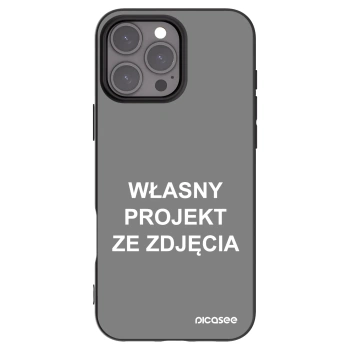 Picasee silikonowe czarne etui na Apple iPhone 16 Pro Max - Własny projekt ze zdjęcia