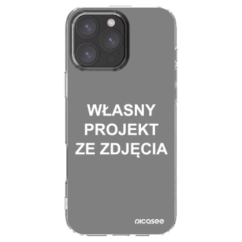 Picasee silikonowe przeźroczyste etui na Apple iPhone 16 Pro Max - Własny projekt ze zdjęcia