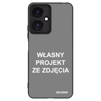 Picasee silikonowe czarne etui na Xiaomi Redmi 13C 5G - Własny projekt ze zdjęcia