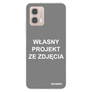 Picasee silikonowe przeźroczyste etui na Motorola Moto G53 5G - Własny projekt ze zdjęcia