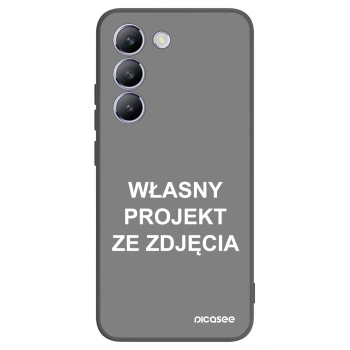 Picasee silikonowe czarne etui na Vivo V40 SE 5G - Własny projekt ze zdjęcia