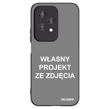 Picasee silikonowe czarne etui na Honor 200 Lite - Własny projekt ze zdjęcia