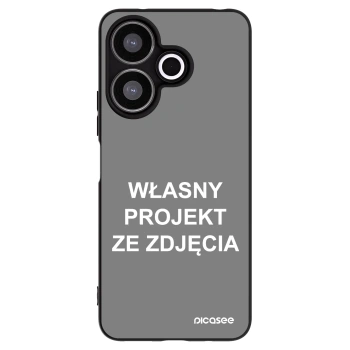 Picasee silikonowe czarne etui na Xiaomi Redmi 13 4G - Własny projekt ze zdjęcia