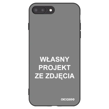 Picasee silikonowe czarne etui na Apple iPhone 8 Plus - Własny projekt ze zdjęcia