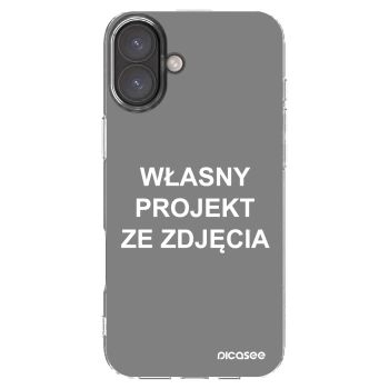 Picasee silikonowe przeźroczyste etui na Apple iPhone 16 Plus - Własny projekt ze zdjęcia