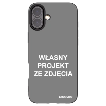 Picasee silikonowe czarne etui na Apple iPhone 16 Plus - Własny projekt ze zdjęcia