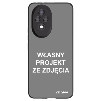 Picasee silikonowe czarne etui na Honor 200 5G - Własny projekt ze zdjęcia