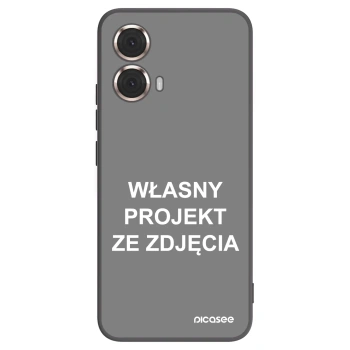 Picasee silikonowe czarne etui na Motorola Moto G85 - Własny projekt ze zdjęcia
