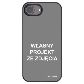Picasee silikonowe czarne etui na Apple iPhone 16e - Własny projekt ze zdjęcia