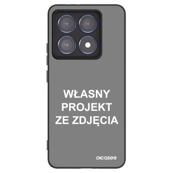 Picasee silikonowe czarne etui na Xiaomi 14T Pro - Własny projekt ze zdjęcia