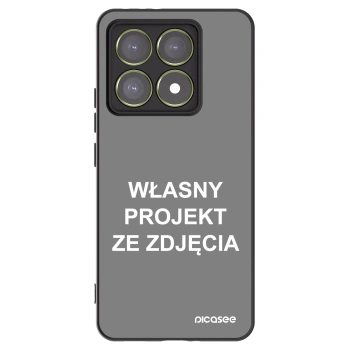 Picasee silikonowe czarne etui na Xiaomi 14T - Własny projekt ze zdjęcia