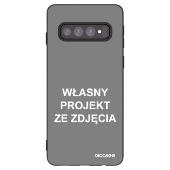 Picasee silikonowe czarne etui na Samsung Galaxy S10 G973 - Własny projekt ze zdjęcia