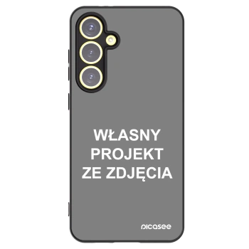 Picasee silikonowe czarne etui na Samsung Galaxy S24 FE S721B - Własny projekt ze zdjęcia