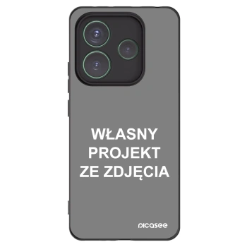 Picasee silikonowe czarne etui na Xiaomi Redmi Note 14 5G - Własny projekt ze zdjęcia