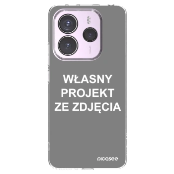 Picasee silikonowe przeźroczyste etui na Xiaomi Redmi Note 14 5G - Własny projekt ze zdjęcia