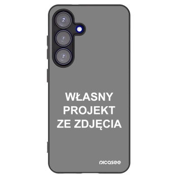 Picasee silikonowe czarne etui na Samsung Galaxy S25 5G - Własny projekt ze zdjęcia