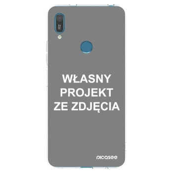 Picasee silikonowe przeźroczyste etui na Huawei Y7 2019 - Własny projekt ze zdjęcia