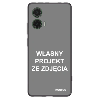 Picasee silikonowe czarne etui na Motorola Moto G35 5G - Własny projekt ze zdjęcia
