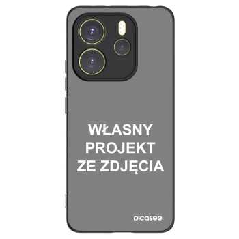 Picasee silikonowe czarne etui na Xiaomi Redmi Note 14 4G - Własny projekt ze zdjęcia