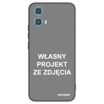 Picasee silikonowe czarne etui na Motorola Moto G34 5G - Własny projekt ze zdjęcia