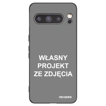 Picasee silikonowe czarne etui na Google Pixel 8 Pro - Własny projekt ze zdjęcia