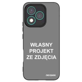 Picasee silikonowe czarne etui na Honor 400 Lite 5G - Własny projekt ze zdjęcia