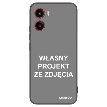 Picasee silikonowe czarne etui na Motorola Moto G05 - Własny projekt ze zdjęcia