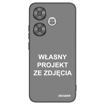 Picasee silikonowe czarne etui na Xiaomi Poco F6 - Własny projekt ze zdjęcia