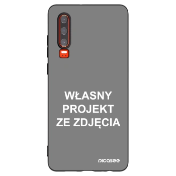 Picasee silikonowe czarne etui na Huawei P30 - Własny projekt ze zdjęcia