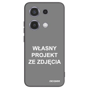Picasee silikonowe czarne etui na Xiaomi Redmi Note 14S - Własny projekt ze zdjęcia