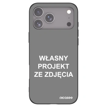 Picasee silikonowe czarne etui na Apple iPhone 17 Pro Max - Własny projekt ze zdjęcia